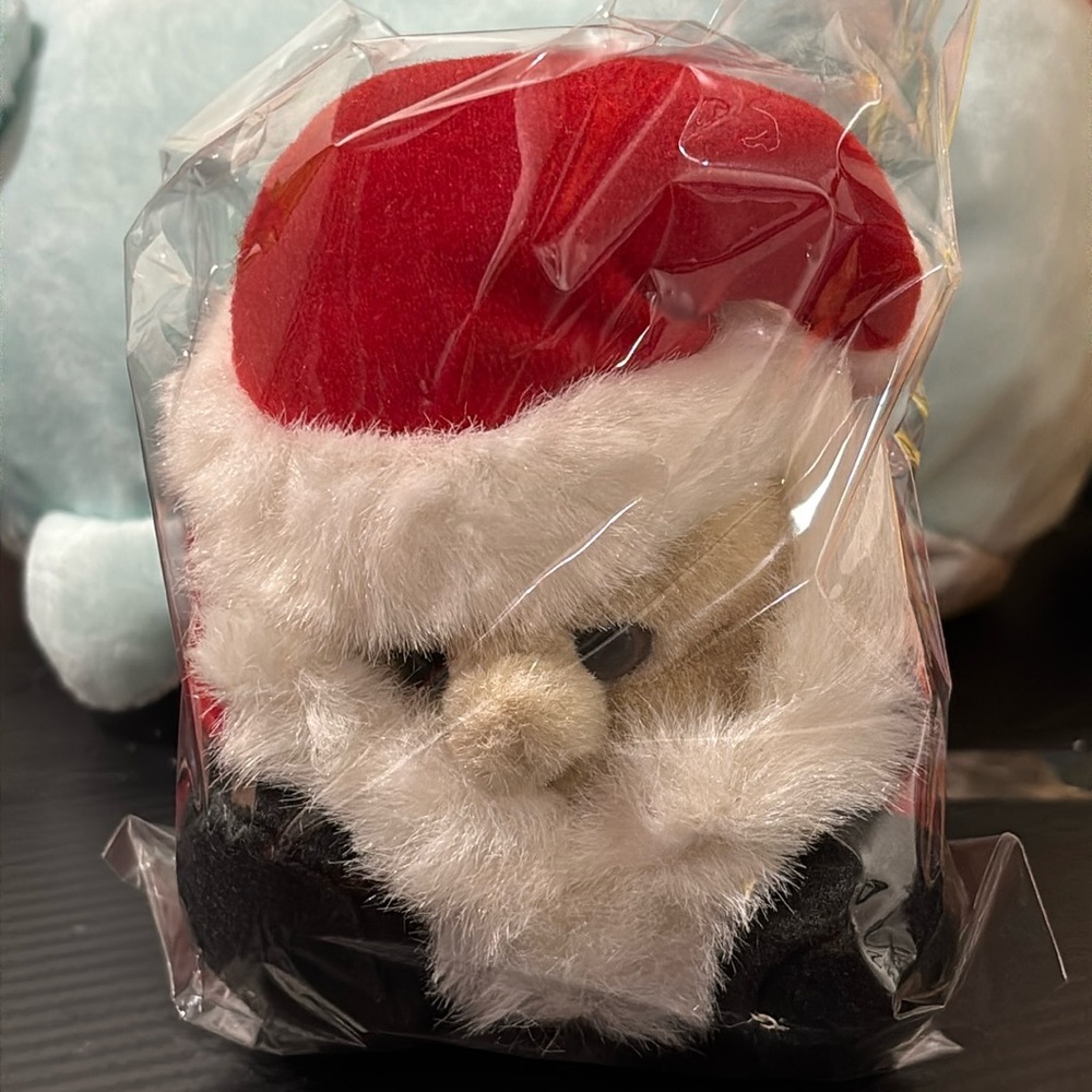 VTG Swibco Puffkins Santa Plush Ball 6” Plushie with Tag 1997